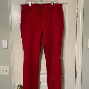 Red NYDJ Skinny jeans